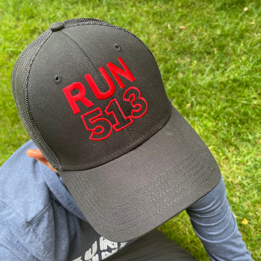 Run 513 Cincy Red & Black Hat