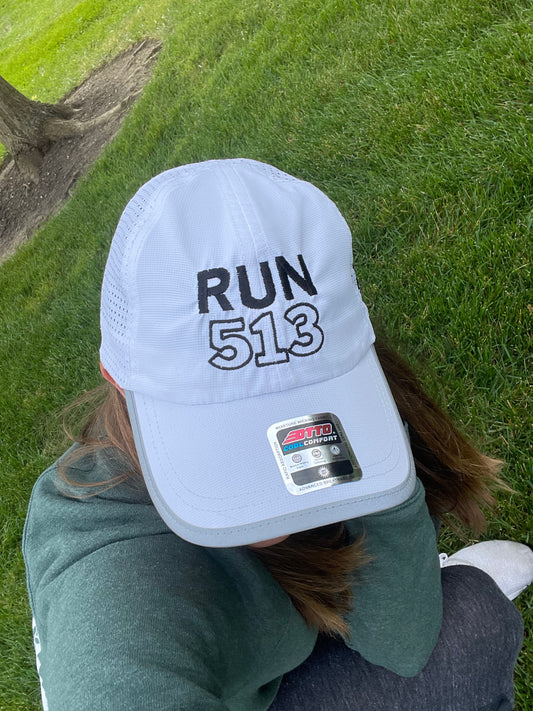 female run hat, reflective run hat