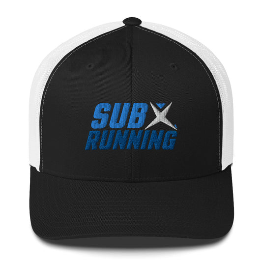 Sub X Logo Trucker Hat (Black/White)