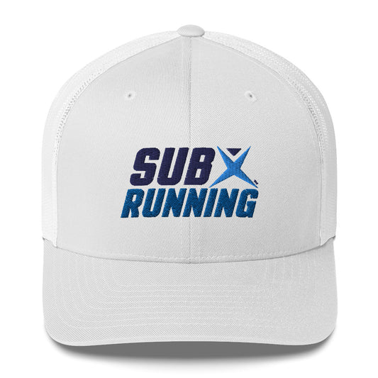 Sub X Logo Trucker Hat (Solid White)